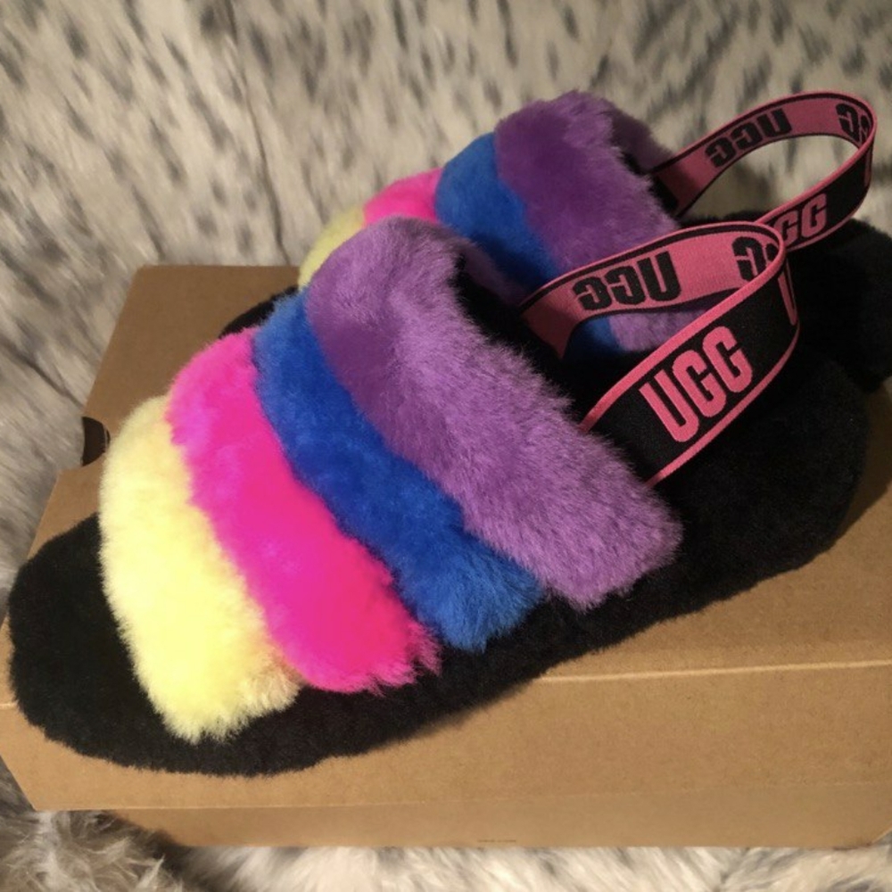 NWT UGG Rainbow slippers